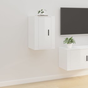 Glossy white wall TV cabinet 40x34.5x60 cm by vidaXL, TV Furniture - Ref: Foro24-816660, Price: 43,99 €, Discount: %