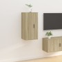 Mueble para TV de pared roble Sonoma 40x34,5x80 cm de vidaXL, Muebles TV - Ref: Foro24-816675, Precio: 52,08 €, Descuento: %