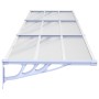 Türvordach aus grauem und transparentem Polycarbonat 358,5x90cm von vidaXL, Markisen - Ref: Foro24-153695, Preis: 99,00 €, Ra...