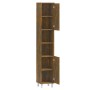 Armario de baño madera contrachapada roble ahumado 30x30x179 cm de vidaXL, Muebles de baño - Ref: Foro24-825831, Precio: 72,5...