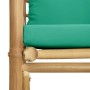 Bamboo garden sofa with green cushions by vidaXL, Modular outdoor sofas - Ref: Foro24-362296, Price: 90,99 €, Discount: %