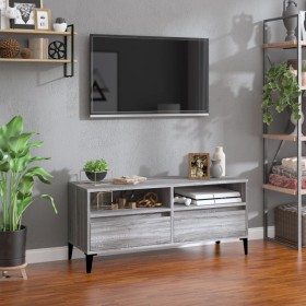 Sonoma gray plywood TV cabinet 100x34.5x44.5 cm by vidaXL, TV Furniture - Ref: Foro24-831907, Price: 74,99 €, Discount: %