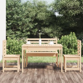 Garten-Essgruppe 4-teilig aus massivem Kiefernholz von vidaXL, Gartensets - Ref: Foro24-3154695, Preis: 285,99 €, Rabatt: %