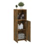 Smoked oak plywood bathroom cabinet 30x30x95 cm by vidaXL, Bathroom furniture - Ref: Foro24-825837, Price: 35,94 €, Discount: %