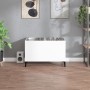 Mueble discos madera contrachapada blanco brillo 74,5x38x48 cm de vidaXL, Almacenamiento para CD y DVD - Ref: Foro24-831967, ...