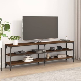 Mueble de TV madera contrachapada roble marrón 160x30x50 cm de vidaXL, Muebles TV - Ref: Foro24-826753, Precio: 68,99 €, Desc...