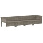 Set de muebles de jardín 4 pzas y cojines ratán sintético gris de vidaXL, Conjuntos de jardín - Ref: Foro24-362689, Precio: 2...