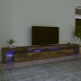 TV stand with smoked oak color LED lights 290x36.5x40 cm by vidaXL, TV Furniture - Ref: Foro24-3152807, Price: 200,34 €, Disc...