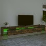 Mueble de TV con luces LED color roble ahumado 290x36,5x40 cm de vidaXL, Muebles TV - Ref: Foro24-3152807, Precio: 196,70 €, ...