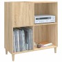 Scheibenschrank aus Sonoma-Eichensperrholz, 84,5 x 38 x 89 cm von vidaXL, CD- und DVD-Speicher - Ref: Foro24-831992, Preis: 8...