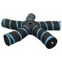 Cat tunnel with 5 exits black and blue polyester 25 cm by vidaXL, Play tents and tunnels - Ref: Foro24-172188, Price: 30,33 €...