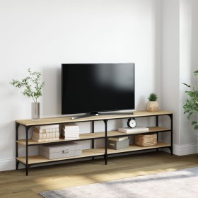 Metal TV cabinet and Sonoma oak plywood 180x30x50cm by vidaXL, TV Furniture - Ref: Foro24-826755, Price: 79,32 €, Discount: %