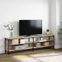 Metal TV cabinet and Sonoma oak plywood 180x30x50cm by vidaXL, TV Furniture - Ref: Foro24-826755, Price: 79,32 €, Discount: %