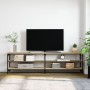 Metal TV cabinet and Sonoma oak plywood 180x30x50cm by vidaXL, TV Furniture - Ref: Foro24-826755, Price: 79,32 €, Discount: %