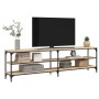 Metal TV cabinet and Sonoma oak plywood 180x30x50cm by vidaXL, TV Furniture - Ref: Foro24-826755, Price: 79,32 €, Discount: %