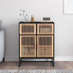 Black plywood sideboard 60x30x75 cm by vidaXL, Lockers and storage cabinets - Ref: Foro24-352116, Price: 113,38 €, Discount: %