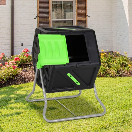 Rotating polypropylene composter 60x58x74 cm 105 L by vidaXL, Composters - Ref: Foro24-153610, Price: 106,15 €, Discount: %