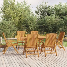 Liegende Gartenstühle 6 Einheiten aus massivem Teakholz von vidaXL, Gartenstühle - Ref: Foro24-3154924, Preis: 774,99 €, Raba...