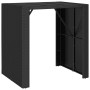 Mesa alta bar ratán PE y superficie vidrio negro 105x80x110 cm de vidaXL, Mesas de jardín - Ref: Foro24-362594, Precio: 205,4...