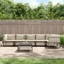 Garden furniture set 7 pieces with anthracite gray PE rattan cushions by vidaXL, Outdoor sofas - Ref: Foro24-3186756, Price: ...