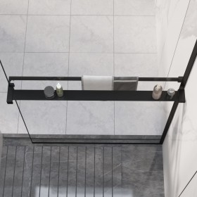 Black aluminum shower wall shelf 90 cm by vidaXL, Bathroom accessories - Ref: Foro24-153616, Price: 71,44 €, Discount: %