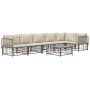 Set muebles de jardín 7 pzas y cojines ratán PE gris antracita de vidaXL, Sofás de exterior - Ref: Foro24-3186756, Precio: 53...