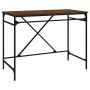 Iron desk oak brown plywood 100x50x75cm by vidaXL, Desks - Ref: Foro24-826723, Price: 94,84 €, Discount: %