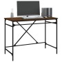 Iron desk oak brown plywood 100x50x75cm by vidaXL, Desks - Ref: Foro24-826723, Price: 94,84 €, Discount: %