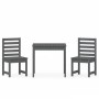 Garden table and chairs 3-piece set made of solid gray pine wood by vidaXL, Garden sets - Ref: Foro24-3154673, Price: 158,18 ...