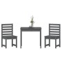 Garden table and chairs 3-piece set made of solid gray pine wood by vidaXL, Garden sets - Ref: Foro24-3154673, Price: 158,18 ...