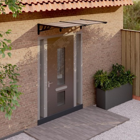 Black polycarbonate door canopy 152.5x90 cm by vidaXL, Awnings - Ref: Foro24-153698, Price: 75,27 €, Discount: %