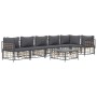 Gartenmöbel-Set 7-teilig und anthrazitgraue PE-Rattankissen von vidaXL, Outdoor-Sofas - Ref: Foro24-3186757, Preis: 527,99 €,...