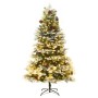 Christmas tree with LED and pine cones green PVC and PE 195 cm by vidaXL, Christmas trees - Ref: Foro24-344297, Price: 173,65...