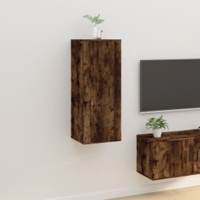 Smoked oak wall TV cabinet 40x34.5x100 cm by vidaXL, TV Furniture - Ref: Foro24-816685, Price: 48,18 €, Discount: %