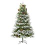 Christmas tree with LED and pine cones green PVC and PE 195 cm by vidaXL, Christmas trees - Ref: Foro24-344297, Price: 173,65...