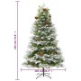 Christmas tree with LED and pine cones green PVC and PE 195 cm by vidaXL, Christmas trees - Ref: Foro24-344297, Price: 173,65...