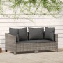 Garden furniture set 2 pieces with gray synthetic rattan cushions by vidaXL, Garden sets - Ref: Foro24-362684, Price: 189,66 ...