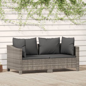 Gartenmöbel-Set 2-teilig mit grauen synthetischen Rattankissen von vidaXL, Gartensets - Ref: Foro24-362684, Preis: 189,99 €, ...