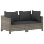 Set de muebles de jardín 2 pzas cojines ratán sintético gris de vidaXL, Conjuntos de jardín - Ref: Foro24-362684, Precio: 191...