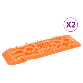 Traktionsbretter 2 Einheiten orangefarbenes Nylon 107x31x7 cm von vidaXL, Notfallausrüstung und Werkzeuge - Ref: Foro24-21077...