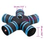 Túnel para gatos con 5 salidas poliéster negro y azul 25 cm de vidaXL, Tiendas y túneles de juego - Ref: Foro24-172184, Preci...