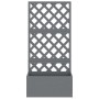 Planters with trellis 2 units WPC gray 65x33x135 cm by vidaXL, Pots and planters - Ref: Foro24-3154899, Price: 292,35 €, Disc...