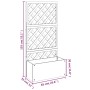 Planters with trellis 2 units WPC gray 65x33x135 cm by vidaXL, Pots and planters - Ref: Foro24-3154899, Price: 292,35 €, Disc...