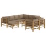 10-piece bamboo garden furniture set with taupe gray cushions by vidaXL, Garden sets - Ref: Foro24-3155128, Price: 1,00 €, Di...