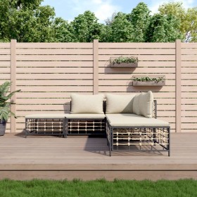 Gartenmöbel-Set 5-teilig, Kissen anthrazit, PE-Rattan von vidaXL, Outdoor-Sofas - Ref: Foro24-3186760, Preis: 342,03 €, Rabat...