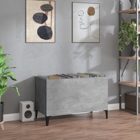 Concrete gray plywood disc cabinet 74.5x38x48 cm by vidaXL, CD and DVD storage - Ref: Foro24-831969, Price: 33,99 €, Discount: %