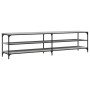 Mueble TV metal y madera contrachapada gris Sonoma 200x30x50 cm de vidaXL, Muebles TV - Ref: Foro24-826762, Precio: 78,14 €, ...