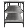 Mueble TV metal y madera contrachapada gris Sonoma 200x30x50 cm de vidaXL, Muebles TV - Ref: Foro24-826762, Precio: 78,14 €, ...