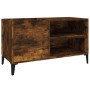 Mueble discos madera contrachapada roble ahumado 84,5x38x48 cm de vidaXL, Almacenamiento para CD y DVD - Ref: Foro24-831954, ...