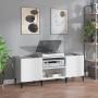 White plywood record cabinet 121x38x48 cm by vidaXL, CD and DVD storage - Ref: Foro24-831933, Price: 77,90 €, Discount: %